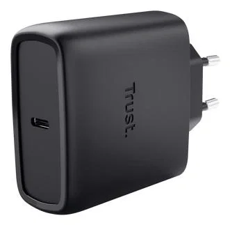 Trust Maxo Cargador de Pared GaN 65 W USB-C con Cable de 2 m Negro Trust Maxo Cargador de Pared GaN 65 W USB-C con Cable de 2 m Negro