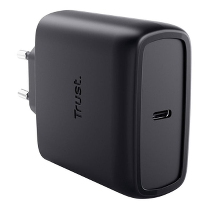 Trust Maxo Cargador de Pared GaN 65 W USB-C con Cable de 2 m Negro Trust Maxo Cargador de Pared GaN 65 W USB-C con Cable de 2 m Negro