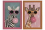 DKD Home Decor Decoración de Pared Resina Multicolor Pack de 2
