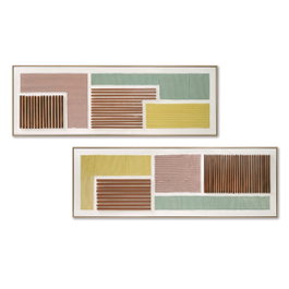 DKD Home Decor Cuadro Lienzo Moderno Surtido de 2 Piezas Multicolor