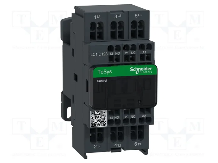 SCHNEIDER ELECTRIC LC1D123BD TeSys D Contactor 3-polar 24VDC SCHNEIDER ELECTRIC LC1D123BD TeSys D Contactor 3-polar 24VDC