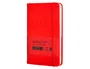 Antartik Cuaderno Tapa Dura A6, Hojas Cuadriculadas, 100 Hojas, 80gr, Rojo