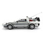 JADA TOYS DeLorean Hollywood Rides 40th Anniversary Regreso al Futuro Edición Plateada 1:24 Metal con Luz Réplica Coleccionista