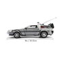 JADA TOYS DeLorean Hollywood Rides 40th Anniversary Regreso al Futuro Edición Plateada 1:24 Metal con Luz Réplica Coleccionista