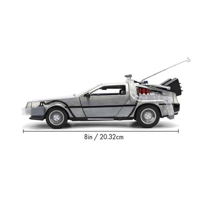 JADA TOYS Réplica DeLorean Hollywood Rides Time Machine 40th Anniversary Regreso al Futuro escala 1:24