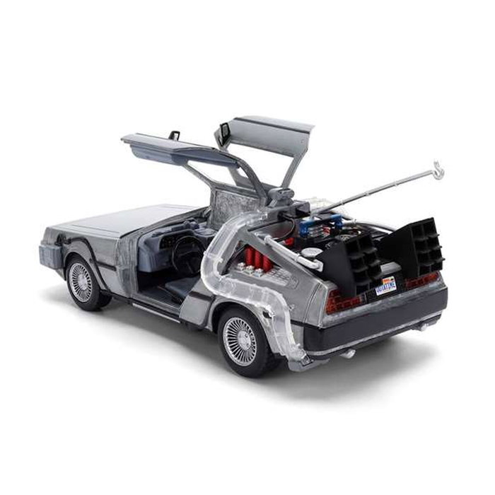 JADA TOYS Réplica DeLorean Hollywood Rides Time Machine 40th Anniversary Regreso al Futuro escala 1:24