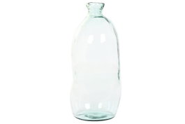 DKD Home Decor Jarrón Transparente Cristal Reciclado Orgánico 34 x 73 x 34 cm