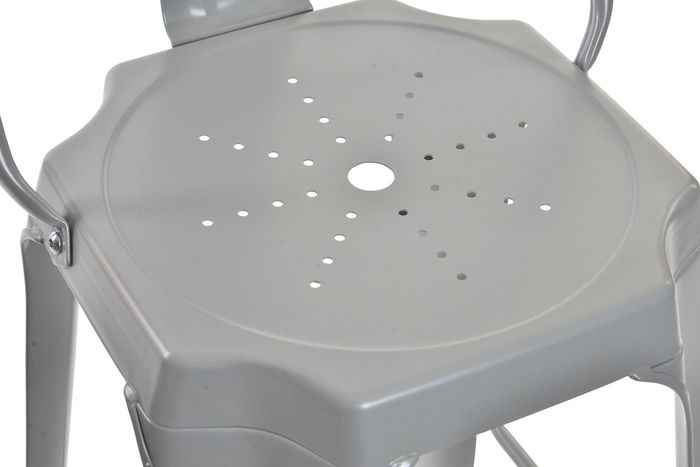 DKD Home Decor Taburete Metal Gris 44 x 49 x 113 cm (2 Unidades)