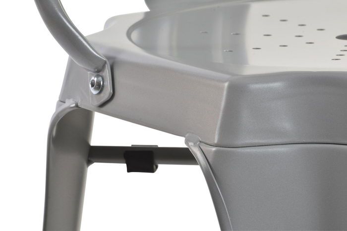 DKD Home Decor Taburete Metal Gris 44 x 49 x 113 cm (2 Unidades)