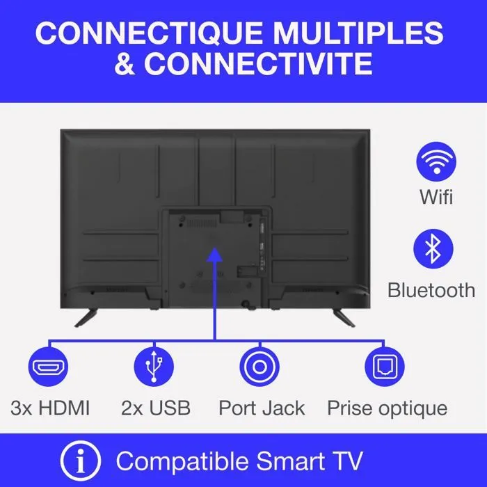 Continental Edison CELED43SVQLD25B6 Televisor QLED 43'' (109 cm) UHD 4K 3840x2160 SMART VIDAA 3xHDMI 2xUSB