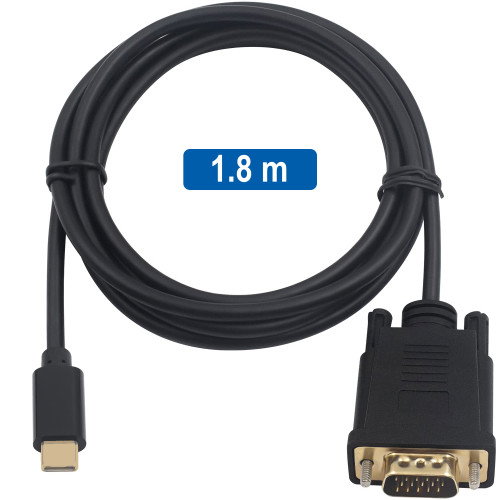 Ewent EC1052 Adaptador USB-C a VGA 1,8 m Ewent EC1052 Adaptador USB-C a VGA 1,8 m