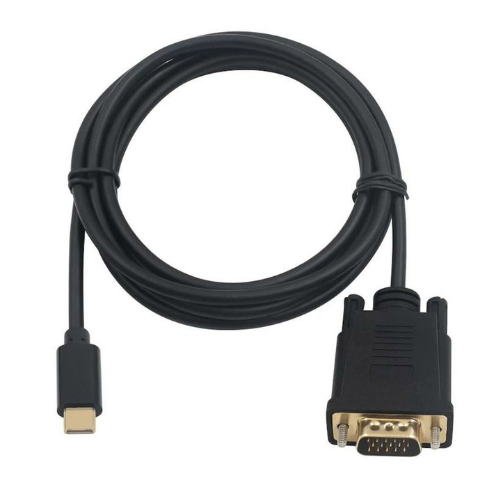 Ewent EC1052 Adaptador de Cable de Vídeo USB Tipo C a VGA (D-Sub) 1,8 m