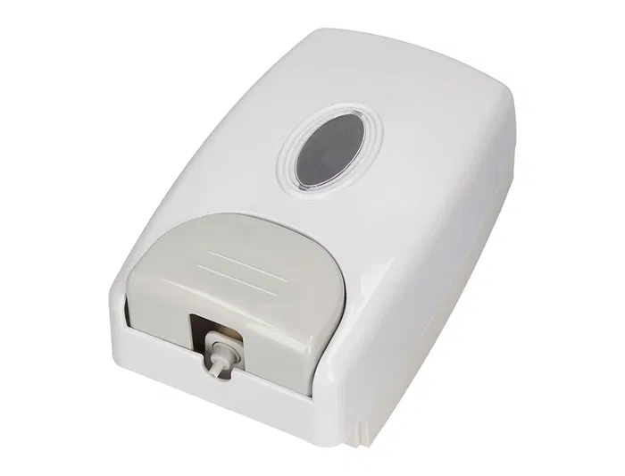 Q-connect Dispensador Gel y Jabón Manual 13,5x23,5x9,5 cm Blanco/Gris Plástico 1 Litro