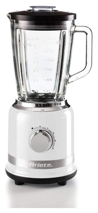 Ariete Batidora de Vaso Moderna Blanca con Vaso de Vidrio de 1,5 L Ariete Batidora de Vaso Moderna Blanca con Vaso de Vidrio de 1,5 L
