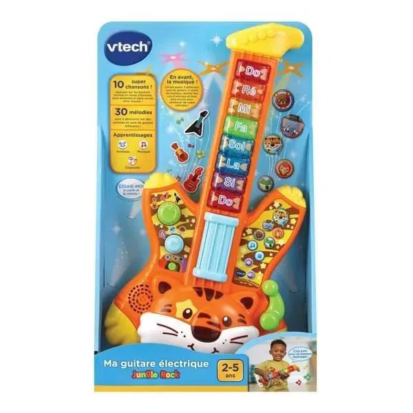 Vtech My Jungle Rock Guitarra Eléctrica para Bebés y Niños Pequeños de 2 a 5 Años - Juguete Musical Interactivo