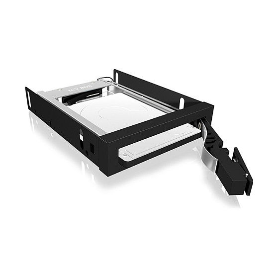 ICY BOX IB-2217StS Bandeja para Disco Duro 2.5" SATA a 3.5" Bahía para Disco Duro, Negro, Aluminio, Plástico