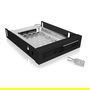 ICY BOX IB-2217StS Bandeja para Disco Duro 2.5" SATA a 3.5" Bahía para Disco Duro, Negro, Aluminio, Plástico