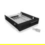 ICY BOX IB-2217StS Bandeja para Disco Duro 2.5" SATA a 3.5" Bahía para Disco Duro, Negro, Aluminio, Plástico