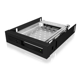ICY BOX IB-2217StS Bandeja para Disco Duro 2.5" SATA a 3.5" Bahía para Disco Duro, Negro, Aluminio, Plástico