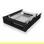 ICY BOX IB-2217StS Bandeja para Disco Duro 2.5" SATA a 3.5" Bahía para Disco Duro, Negro, Aluminio, Plástico