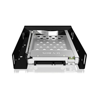 ICY BOX IB-2217StS Bandeja para Disco Duro 2.5" SATA a 3.5" Bahía para Disco Duro, Negro, Aluminio, Plástico