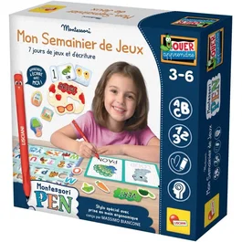 Liscianigiochi AACRX13753 Bolígrafo Montessori Mi Planificador Semanal de Juegos - Juego Educativo con Actividades Diarias para Desarrollo Cognitivo - A Partir de 3 Años