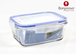 Borgonovo Tarro Hermético Rectangular "Superblock" 17.5 x 13 cm (6 Unidades)