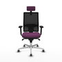 PIQUERAS Y CRESPO Silla de oficina Horna con mecanismo Sincro, Morado y Negro