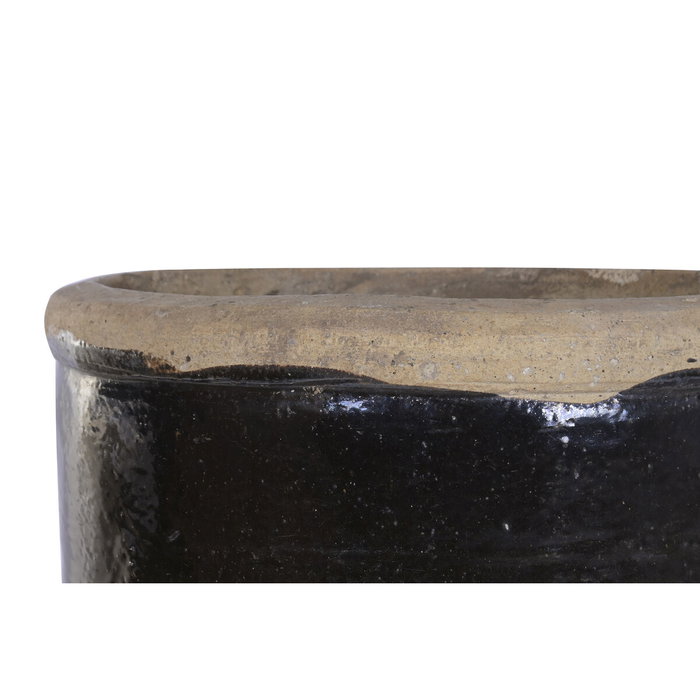 DKD Home Decor Ánfora de Arcilla Negra 58x58x95 cm