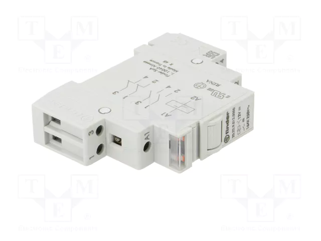 FINDER 20.22 Relé de instalación biestable 12V DC 16A NA x2