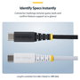 StarTech.com Cable de Carga USB-C Trenzado de 15cm Negro