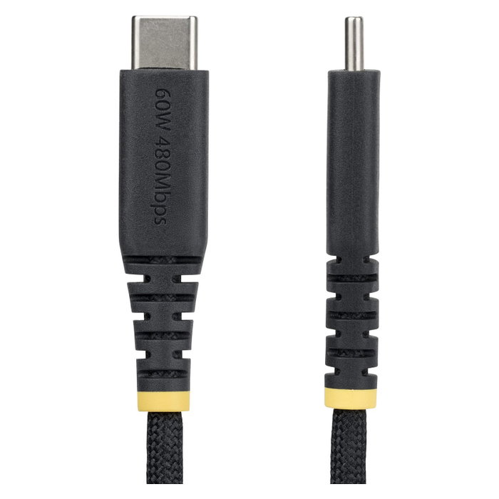 StarTech.com Cable de Carga USB-C Trenzado de 15cm Negro
