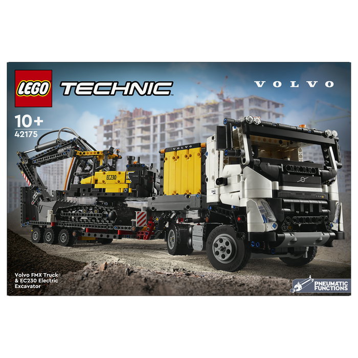 LEGO 42175 Technic Volvo FMX Truck y Excavadora EC230 Eléctrica, Juego de Construcción de 2274 Piezas para +10 Años