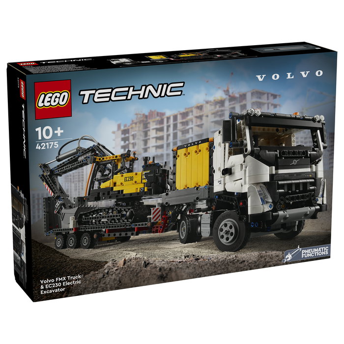 LEGO 42175 Technic Volvo FMX Truck y Excavadora EC230 Eléctrica, Juego de Construcción de 2274 Piezas para +10 Años