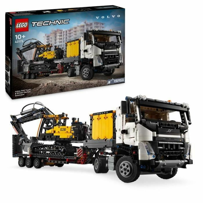 LEGO Technic 42175 Camión Volvo FMX y Excavadora Eléctrica EC230