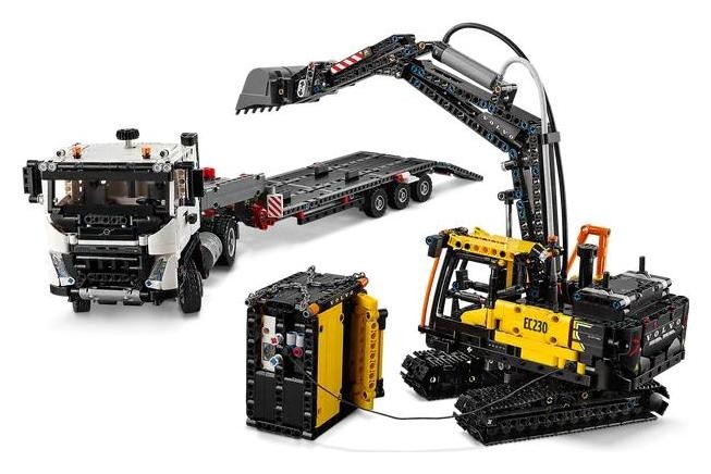 LEGO Technic 42175 Camión Volvo FMX y Excavadora Eléctrica EC230