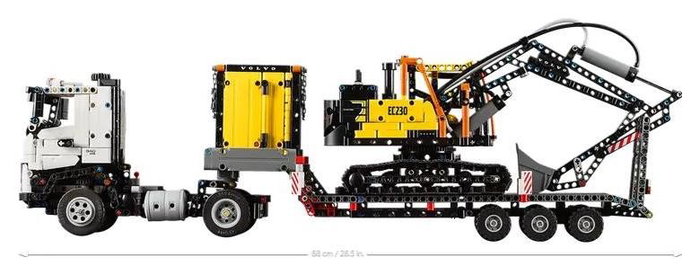 LEGO Technic 42175 Camión Volvo FMX y Excavadora Eléctrica EC230
