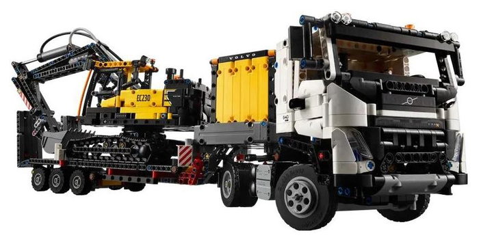 LEGO Technic 42175 Camión Volvo FMX y Excavadora Eléctrica EC230