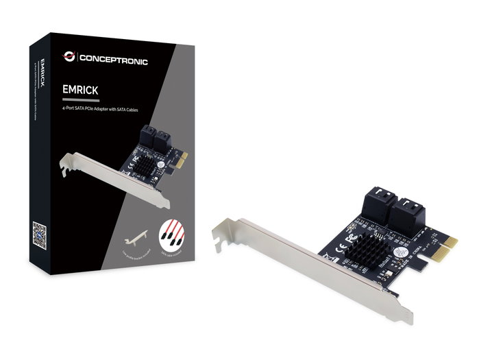 Conceptronic Emrick03 Tarjeta Controladora PCI Express a 4 Puertos SATA III 6 Gbps