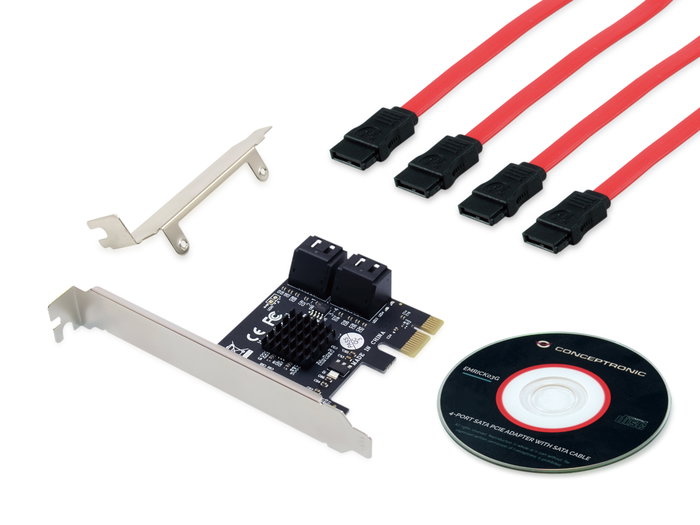 Conceptronic Emrick03 Tarjeta Controladora PCI Express a 4 Puertos SATA III 6 Gbps