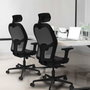 PIQUERAS Y CRESPO Silla de oficina Jorquera con mecanismo Sincro, Amarilla y Azul
