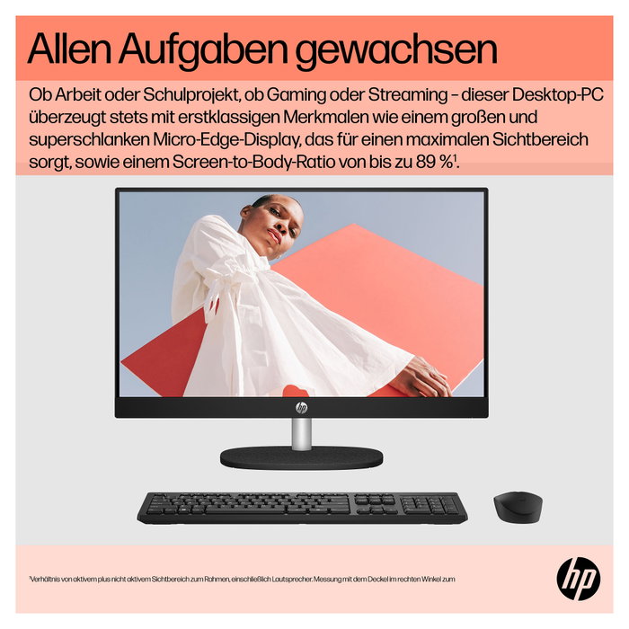 HP 23,8 pulg. FHD IPS All-in-One R5-7520U 8GB/512GB SSD Win11 24-cr0400ng