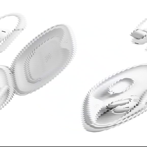 JBL Sense Pro - Auriculares True Wireless Open Sound, Bluetooth 6.0, Reducción de Ruido, IP54 Resistente al Agua/Polvo, 30h Batería, Blanco