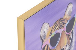 DKD Home Decor Cuadro Lienzo Tigre Leon 52x2,8x72 Surtido de 8 unidades