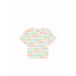 Camiseta de Manga Corta Mujer Champion Crewneck Croptop Blanco