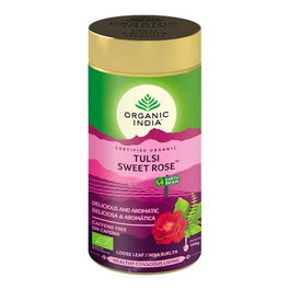 ORGANIC INDIA Tulsi Sweet Rose Infusion Ayurvedica 100 Gr