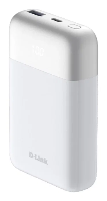 D-Link DPP-101 Batería Externa Power Bank 10000 mAh Blanco, Carga Rápida, Puerto USB-C, Capacidad Alta, 18W, para Móvil y Tableta
