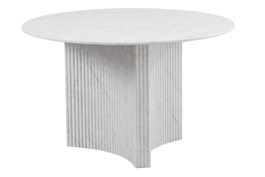 DKD Home Decor Mesa Redonda Comedor Neoclasico Blanco 120 x 75 x 120 cm
