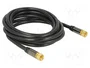 DeLOCK Cable coaxial RG-6/U con conectores F de 3 m, negro