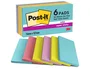 Post-it Bloc de Notas Adhesivas Quita y Pon 76x127 mm Neon Pack de 6 Blocs Surtido 100 Hojas